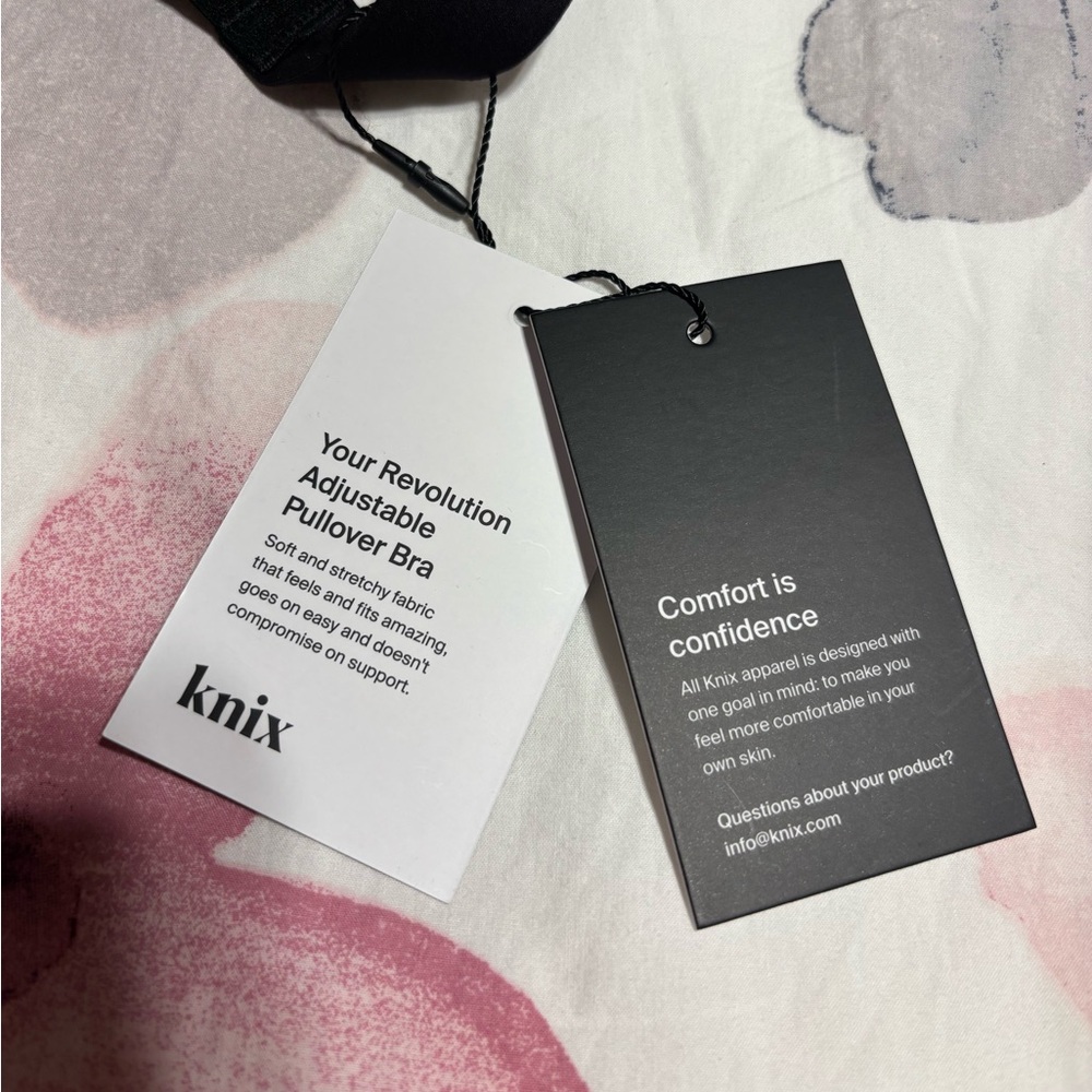 NWT Knix Padded Wireless Soft Comfy Adjustable Straps Black Bra Size XXL - Picture 6 of 8